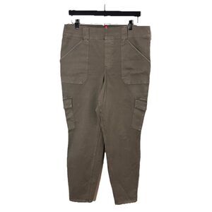 Spanx Twill Cargo Pant Womens 2X Khaki Stretch Pull On Comfort